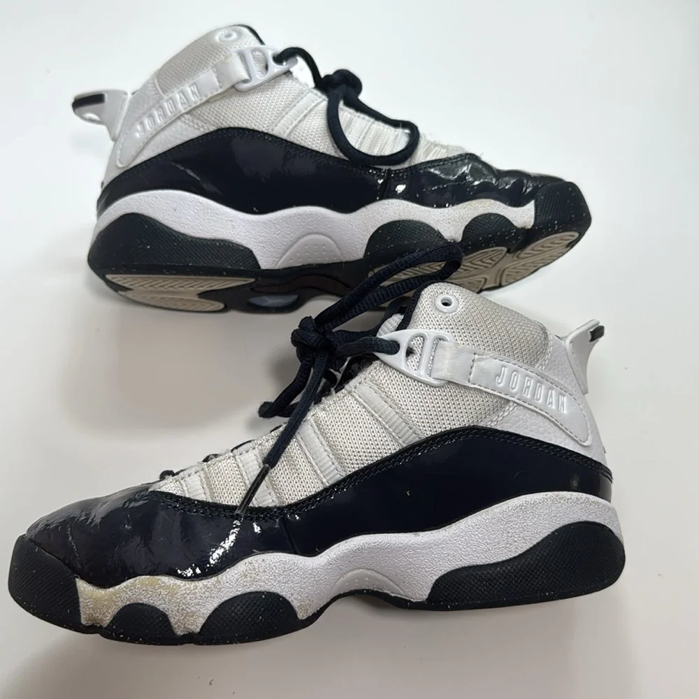 Nike Air Jordan 6 Rings Blue & White Boys Size 1Y - Picture 6 of 7